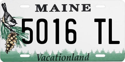 ME license plate 5016TL