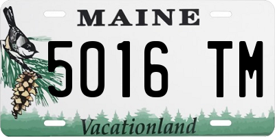ME license plate 5016TM