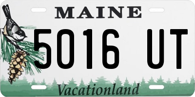 ME license plate 5016UT