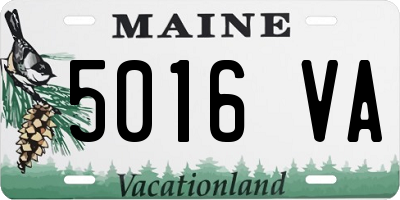 ME license plate 5016VA