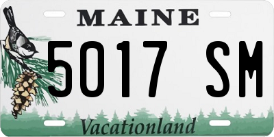 ME license plate 5017SM
