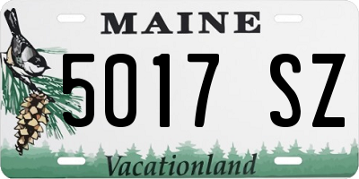 ME license plate 5017SZ