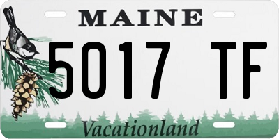 ME license plate 5017TF