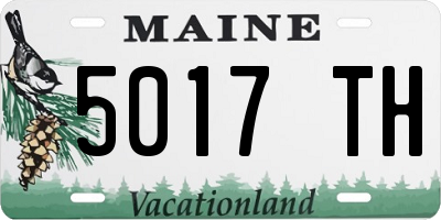 ME license plate 5017TH