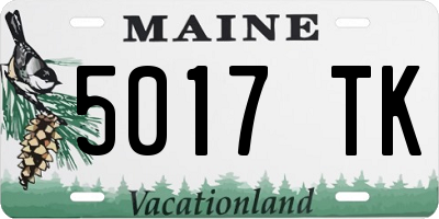 ME license plate 5017TK
