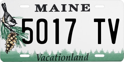 ME license plate 5017TV