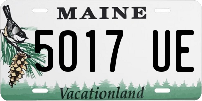 ME license plate 5017UE
