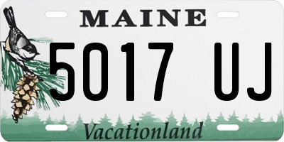 ME license plate 5017UJ