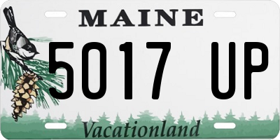 ME license plate 5017UP