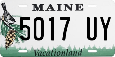 ME license plate 5017UY