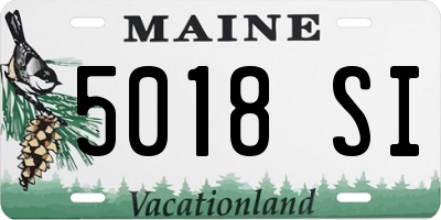 ME license plate 5018SI