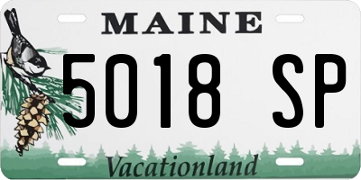 ME license plate 5018SP