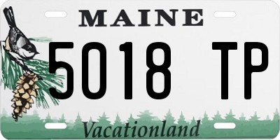 ME license plate 5018TP