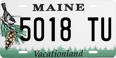 ME license plate 5018TU