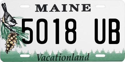 ME license plate 5018UB