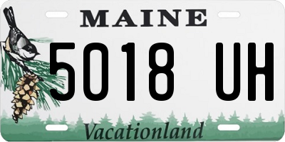 ME license plate 5018UH