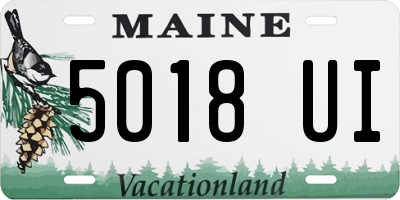 ME license plate 5018UI