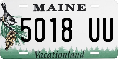 ME license plate 5018UU