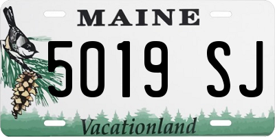 ME license plate 5019SJ