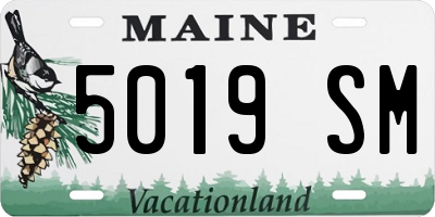 ME license plate 5019SM