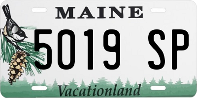 ME license plate 5019SP