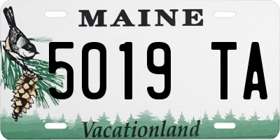 ME license plate 5019TA