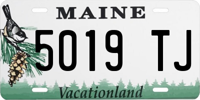 ME license plate 5019TJ