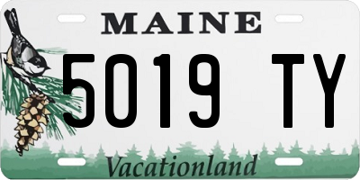 ME license plate 5019TY