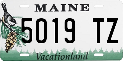 ME license plate 5019TZ