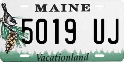 ME license plate 5019UJ