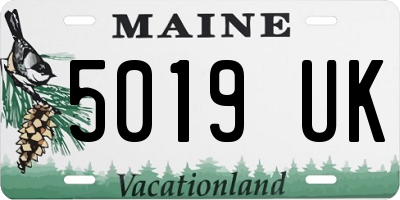 ME license plate 5019UK