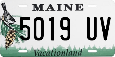 ME license plate 5019UV