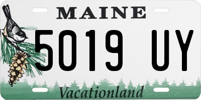 ME license plate 5019UY