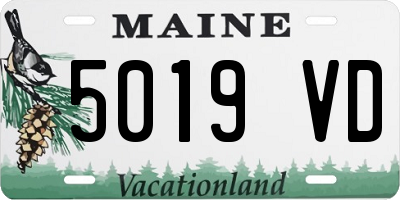 ME license plate 5019VD