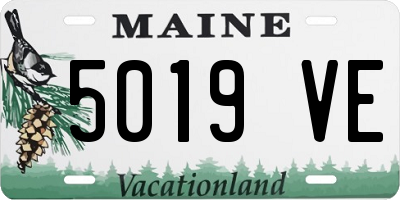 ME license plate 5019VE