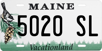ME license plate 5020SL