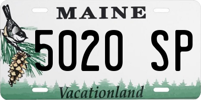 ME license plate 5020SP