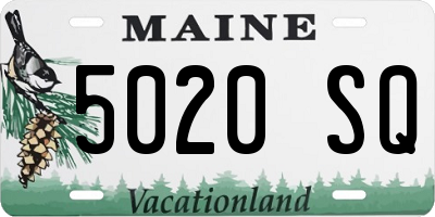 ME license plate 5020SQ