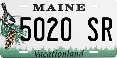 ME license plate 5020SR