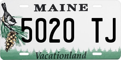ME license plate 5020TJ