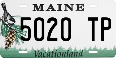 ME license plate 5020TP