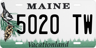 ME license plate 5020TW