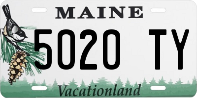 ME license plate 5020TY