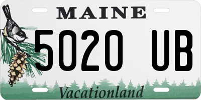 ME license plate 5020UB
