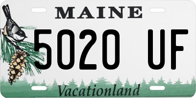 ME license plate 5020UF