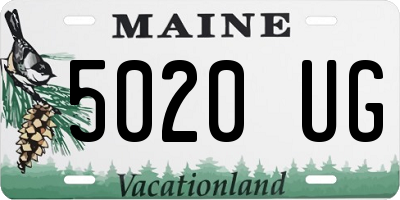 ME license plate 5020UG
