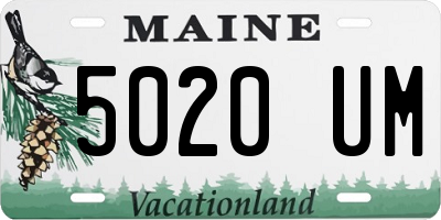 ME license plate 5020UM