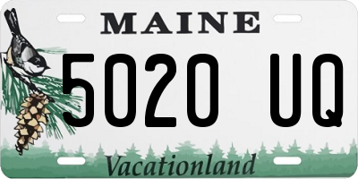 ME license plate 5020UQ