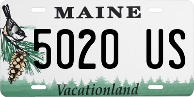 ME license plate 5020US