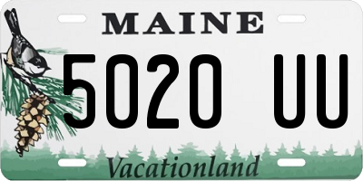 ME license plate 5020UU